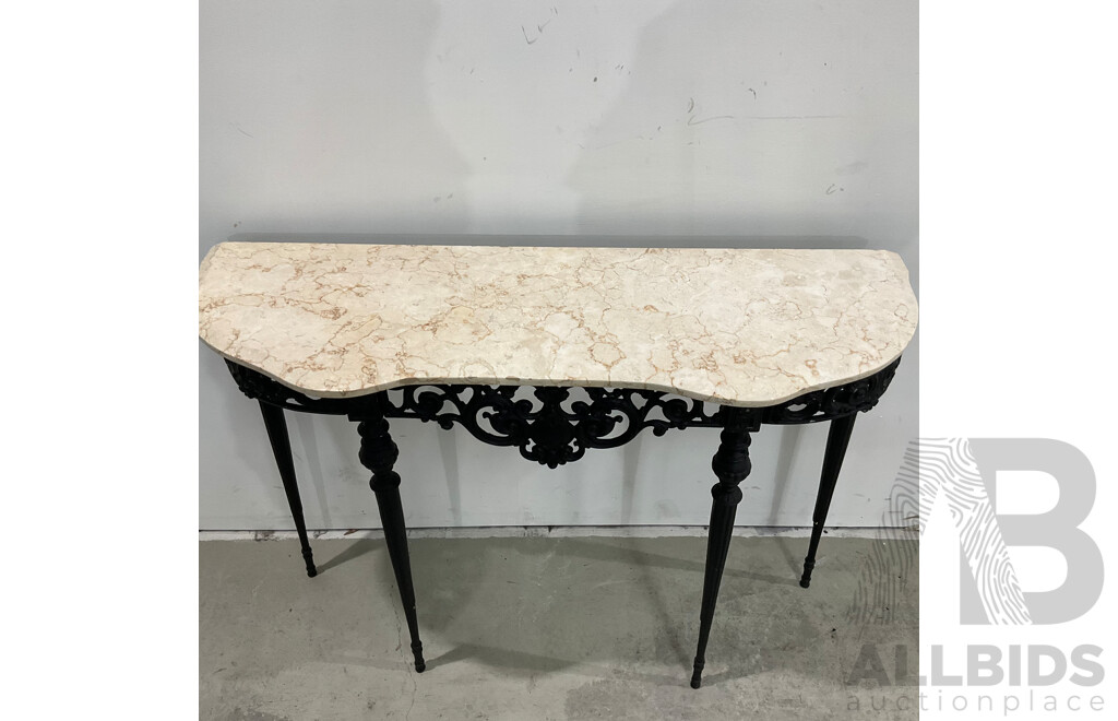 Vintage Elegant Marble Console Hallway Table