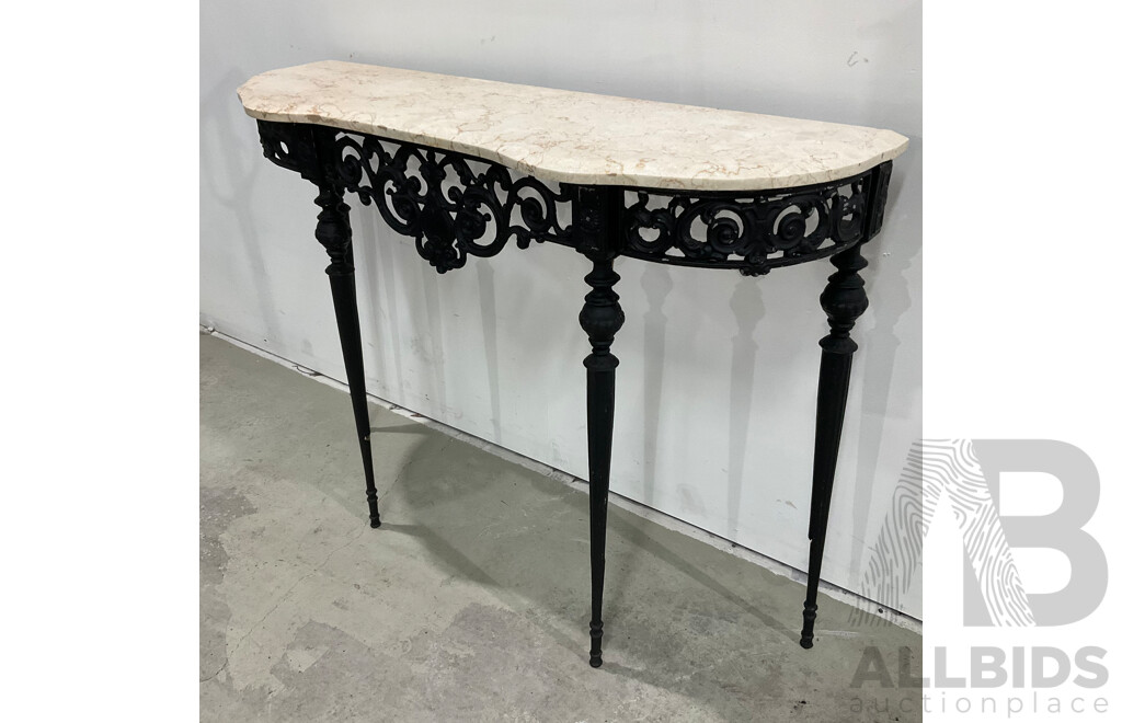 Vintage Elegant Marble Console Hallway Table