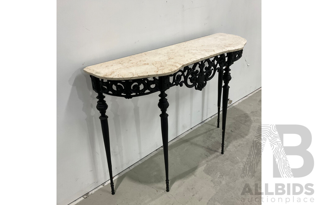 Vintage Elegant Marble Console Hallway Table