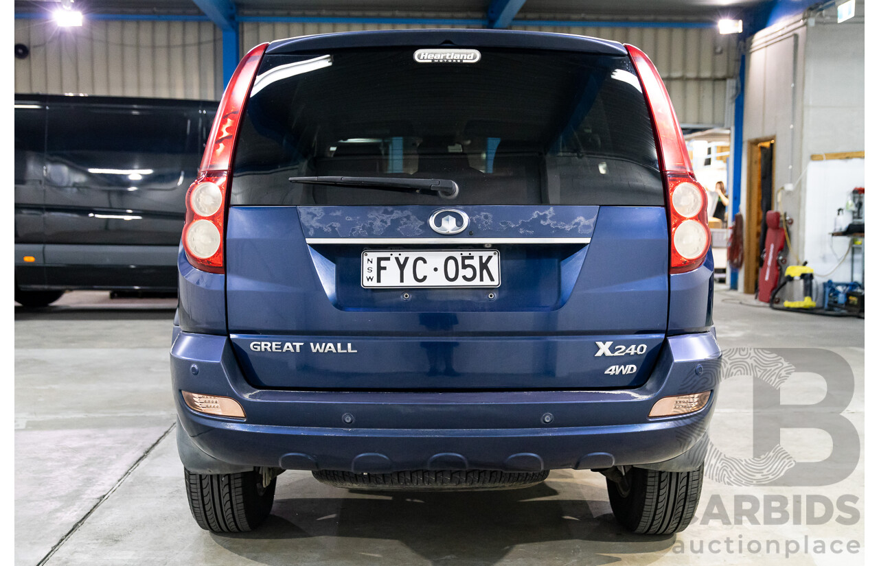 5/2011 Great Wall X240 (4x4) CC6461KY MY11 4d Wagon Universe Blue 2.4L