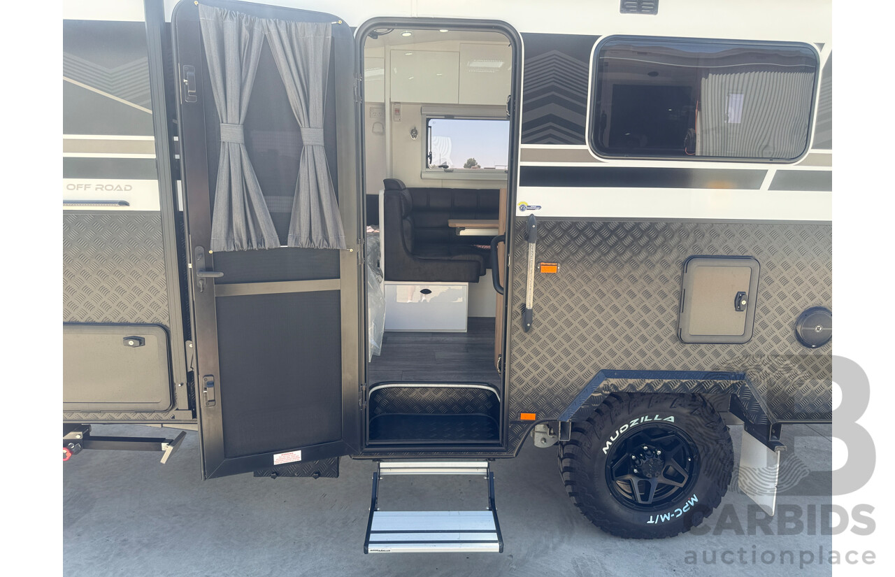 2024 MALIBU FAMILY MINI 2 BUNK 17FT SINGLE AXLE CARAVAN - WHITE/BLACK