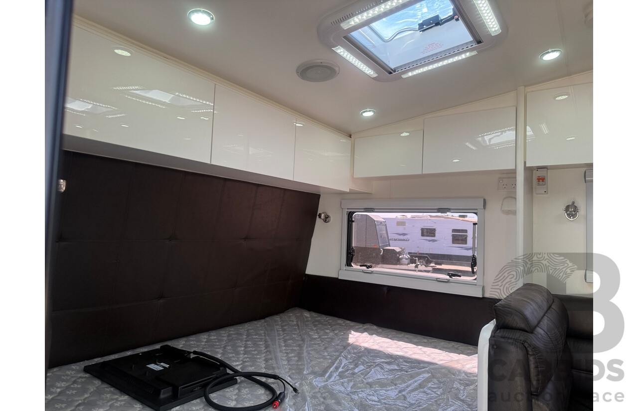 2024 MALIBU FAMILY MINI 2 BUNK 17FT SINGLE AXLE CARAVAN - WHITE/BLACK