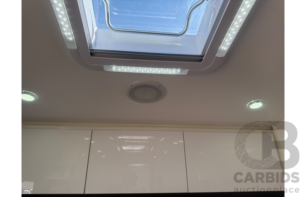 2024 MALIBU FAMILY MINI 2 BUNK 17FT SINGLE AXLE CARAVAN - WHITE/BLACK