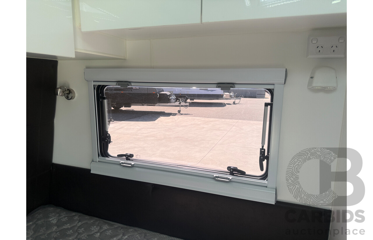 2024 MALIBU FAMILY MINI 2 BUNK 17FT SINGLE AXLE CARAVAN - WHITE/BLACK