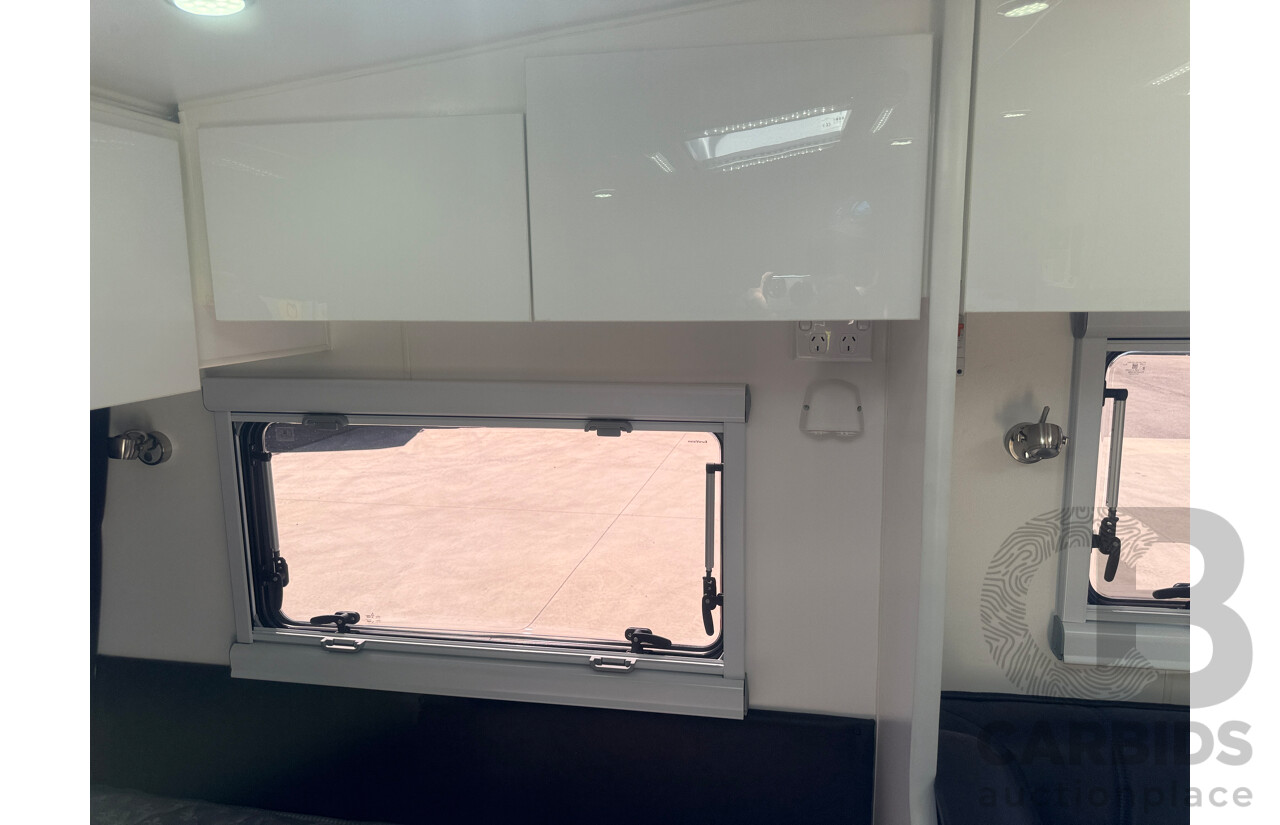 2024 MALIBU FAMILY MINI 2 BUNK 17FT SINGLE AXLE CARAVAN - WHITE/BLACK