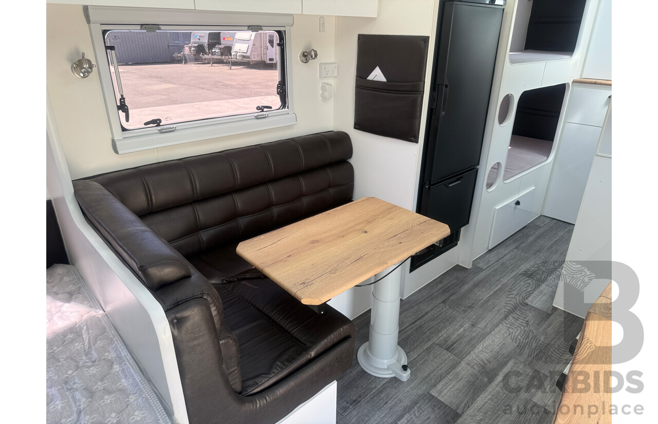 2024 MALIBU FAMILY MINI 2 BUNK 17FT SINGLE AXLE CARAVAN - WHITE/BLACK