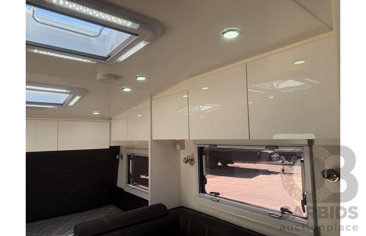 2024 MALIBU FAMILY MINI 2 BUNK 17FT SINGLE AXLE CARAVAN - WHITE/BLACK