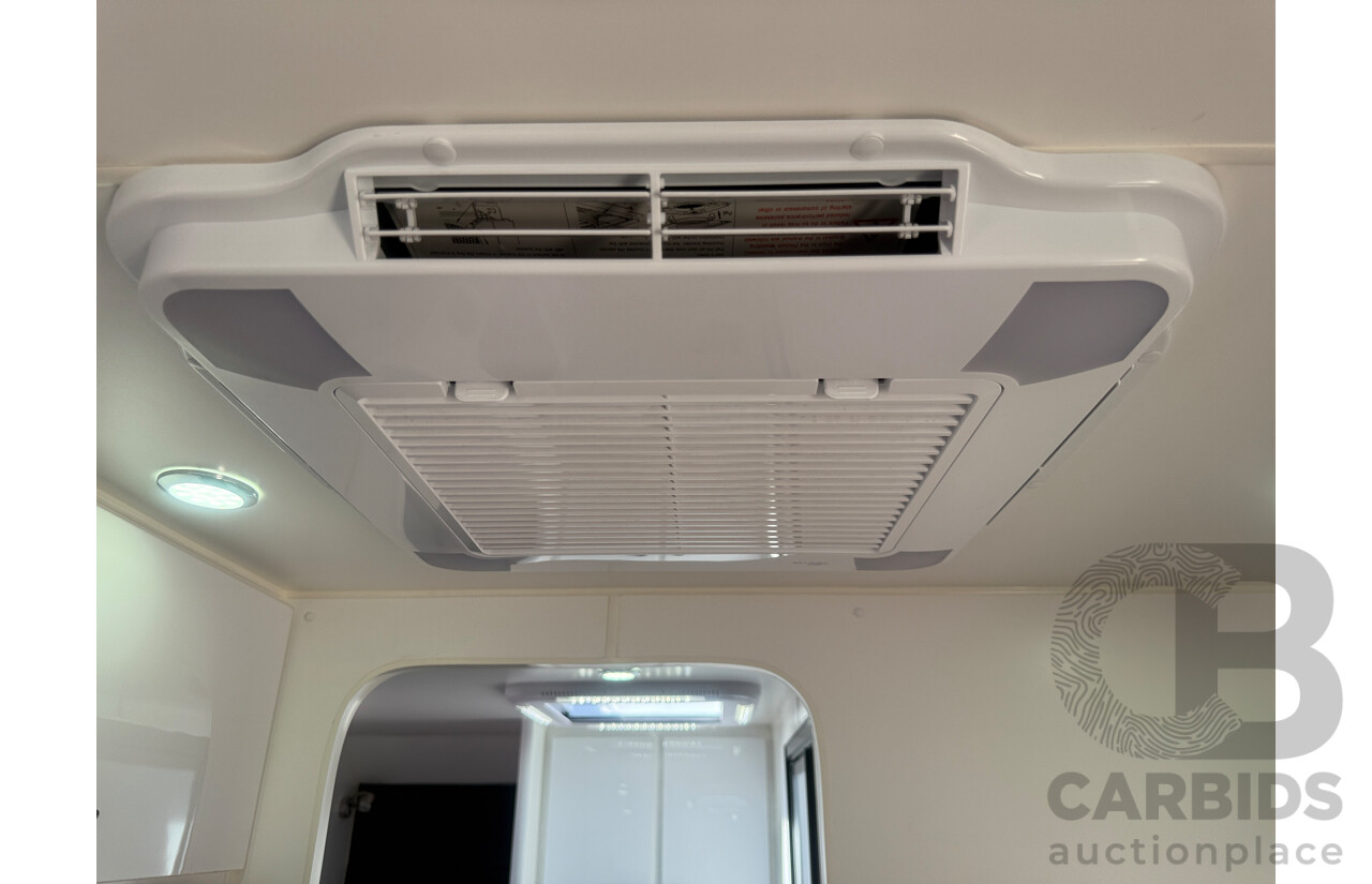 2024 MALIBU FAMILY MINI 2 BUNK 17FT SINGLE AXLE CARAVAN - WHITE/BLACK