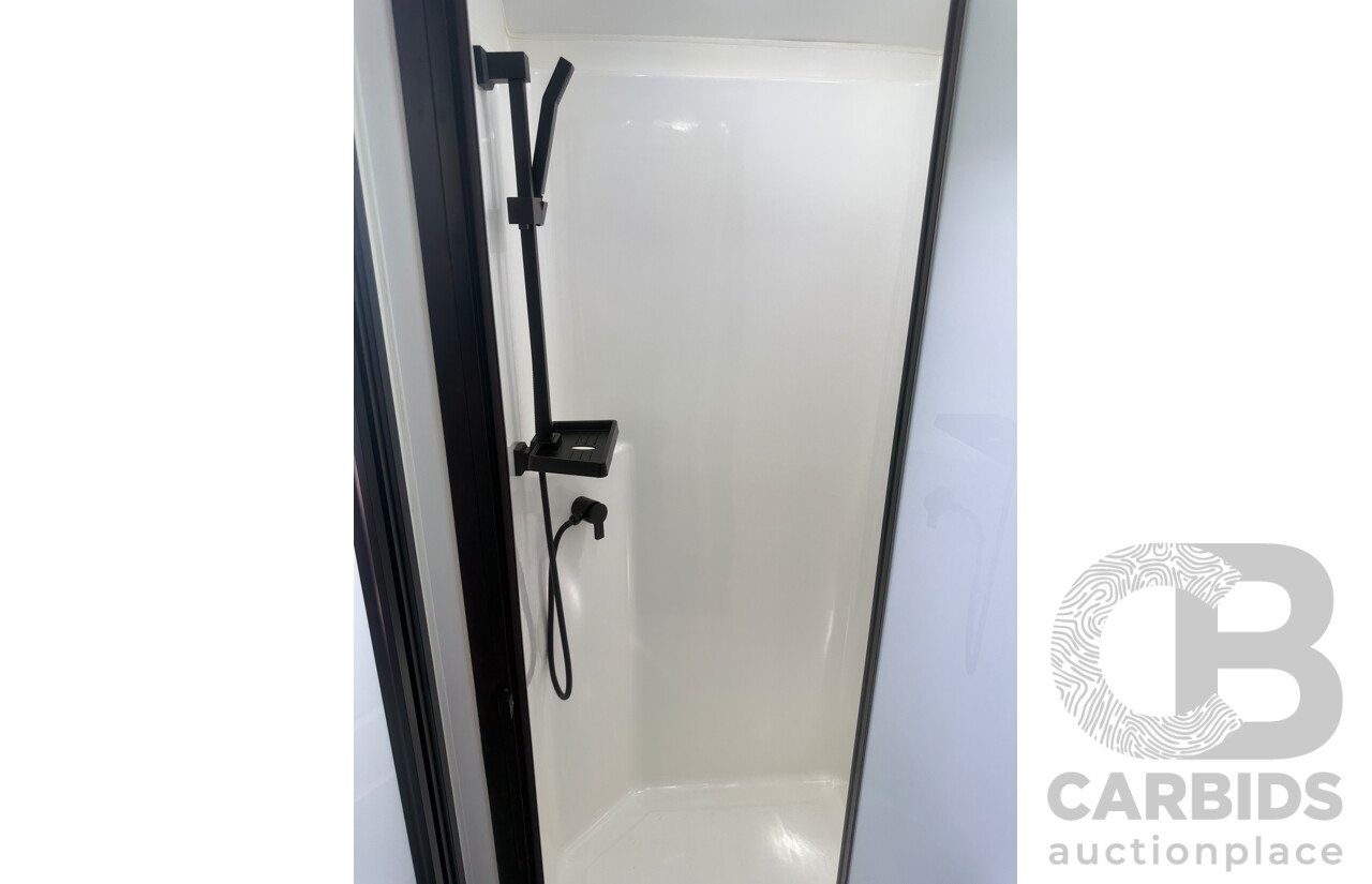 2024 MALIBU FAMILY MINI 2 BUNK 17FT SINGLE AXLE CARAVAN - WHITE/BLACK