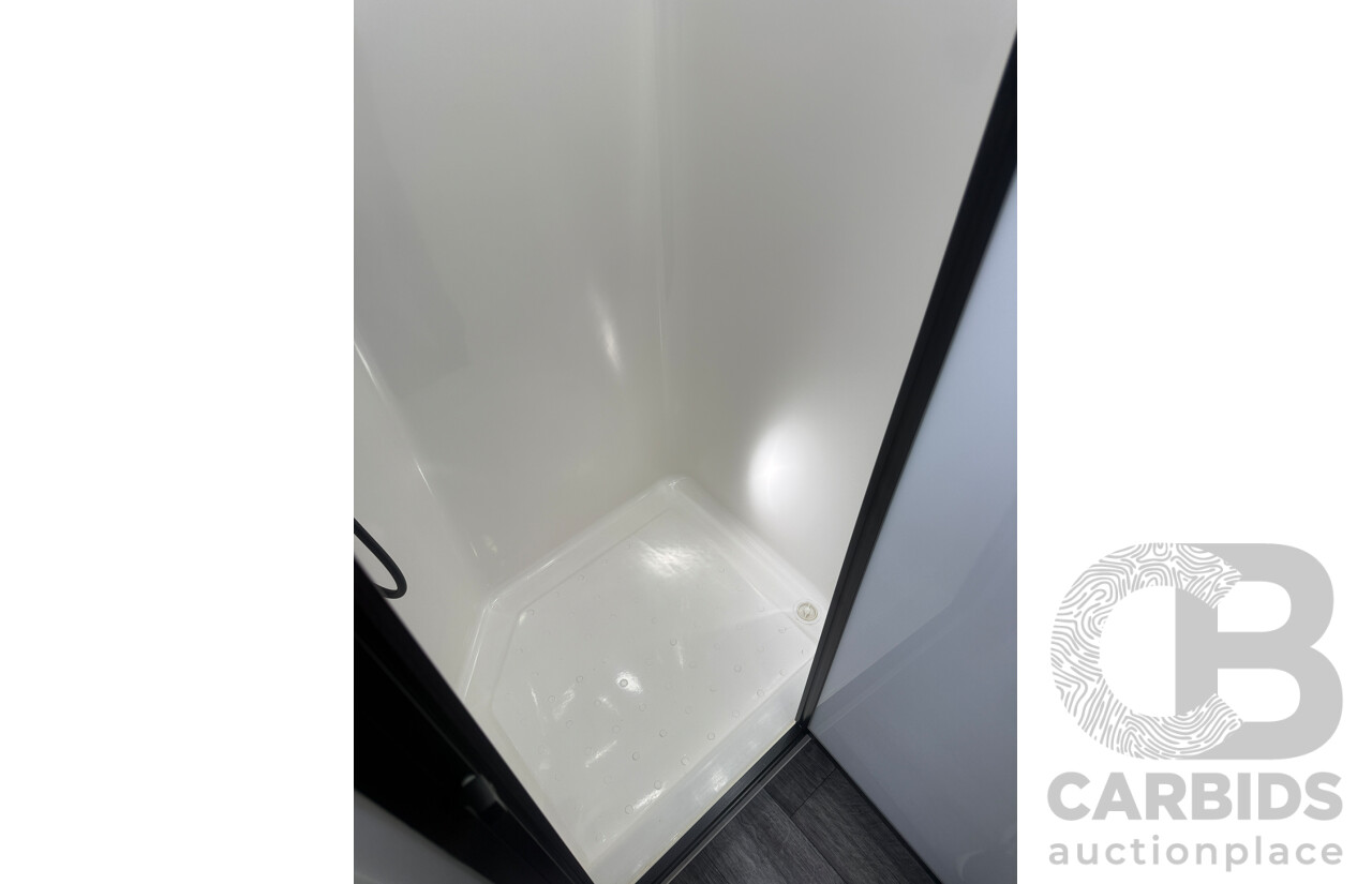 2024 MALIBU FAMILY MINI 2 BUNK 17FT SINGLE AXLE CARAVAN - WHITE/BLACK