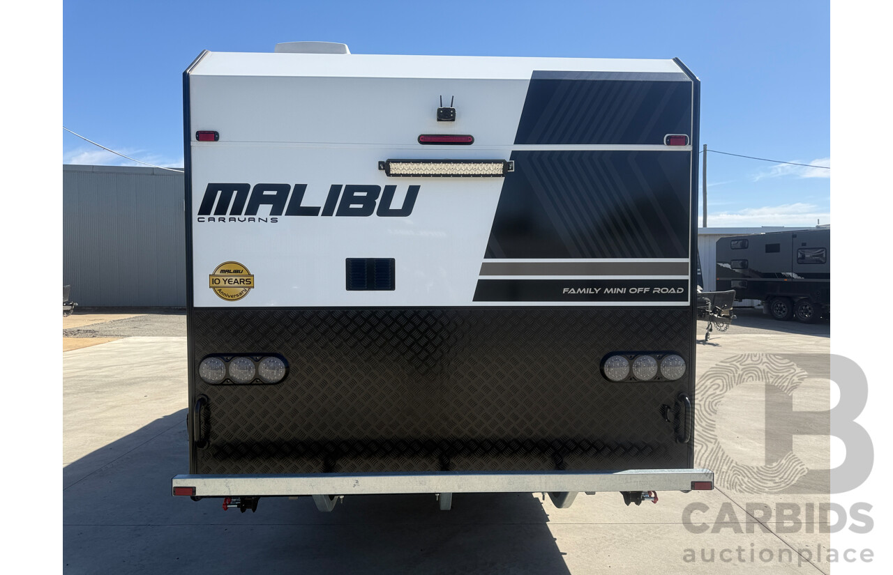 2024 MALIBU FAMILY MINI 2 BUNK 17FT SINGLE AXLE CARAVAN - WHITE/BLACK