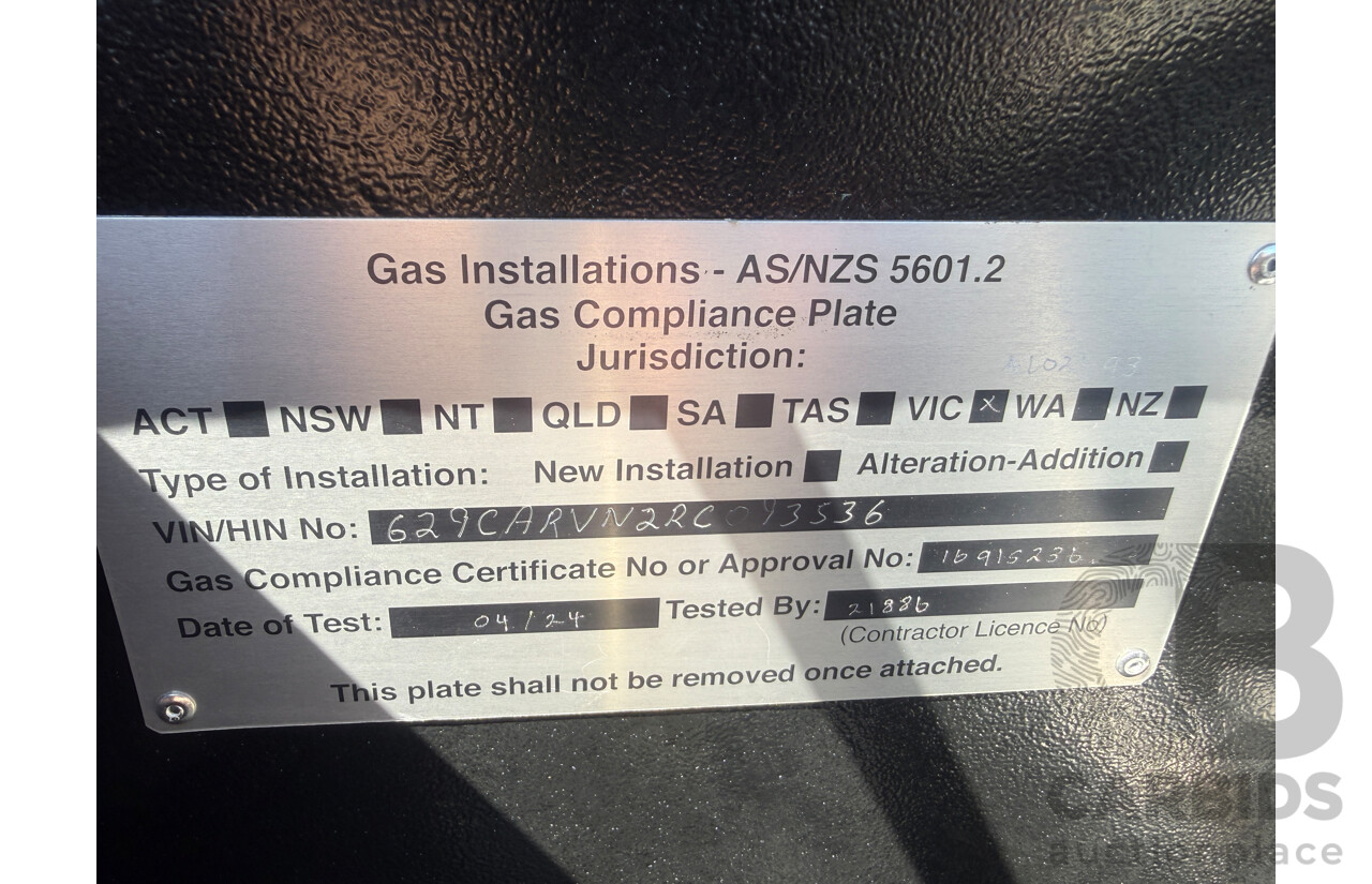 2024 MALIBU FAMILY MINI 2 BUNK 17FT SINGLE AXLE CARAVAN - WHITE/BLACK