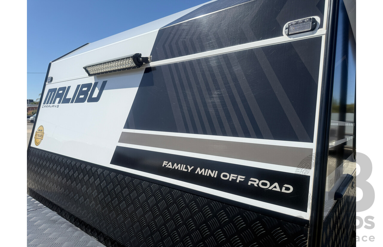 2024 MALIBU FAMILY MINI 2 BUNK 17FT SINGLE AXLE CARAVAN - WHITE/BLACK