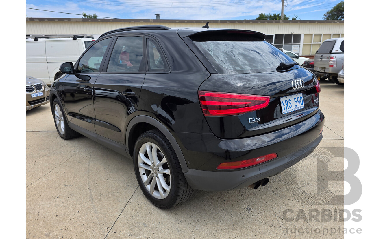 10/2012 Audi Q3 2.0 TFSI Quattro (125kw) 8U 4d Wagon Black 2.0L