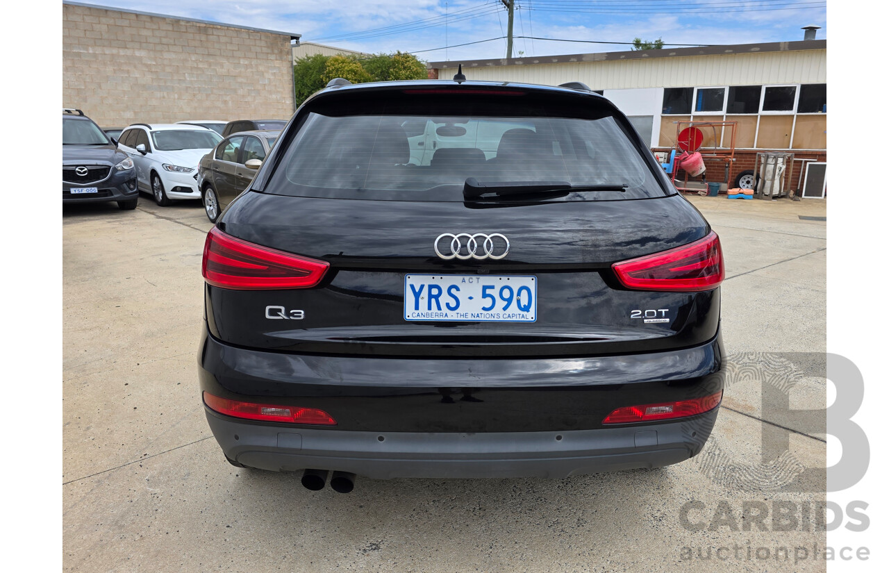 10/2012 Audi Q3 2.0 TFSI Quattro (125kw) 8U 4d Wagon Black 2.0L