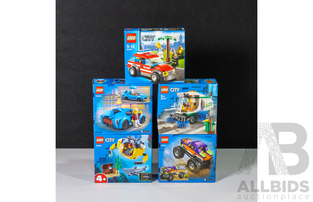 Lego City Vehicles 60249, 60285, 60263, 60251 & 60001, Brand New in Box (5)