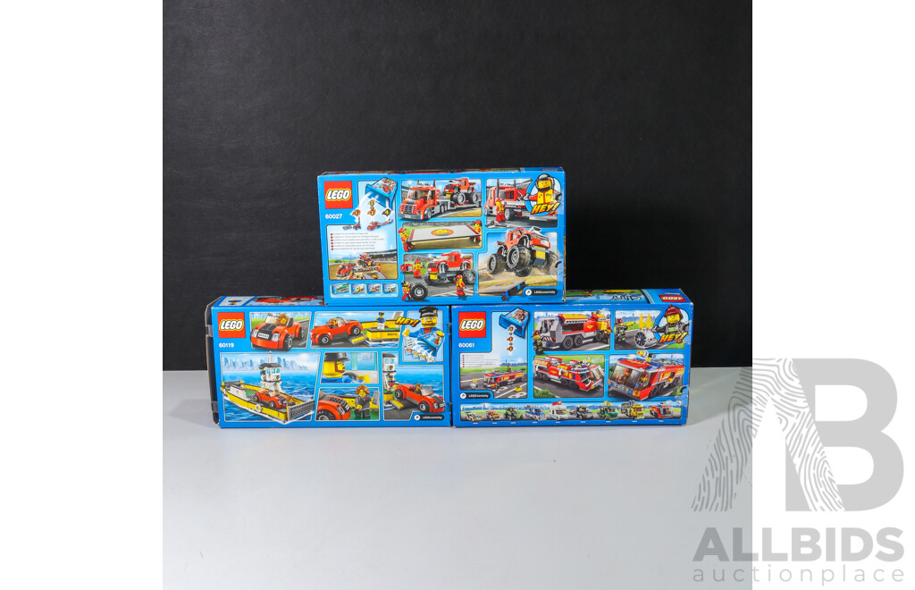Lego City Vehicles 60027, 60119 & 60061, Brand New in Box (3)