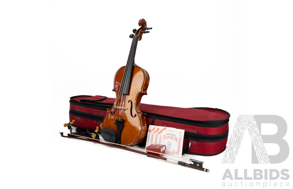 Stentor Music Co 'The Stentor Junior II' Violin with Bow in Carry Case