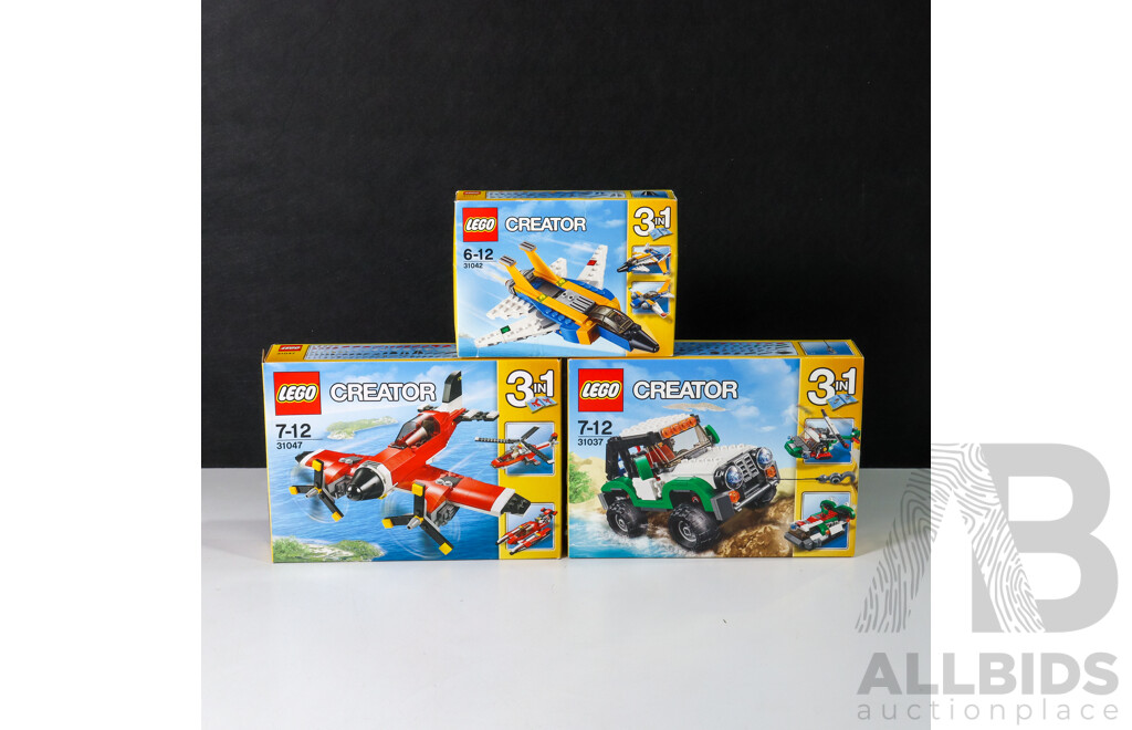 Lego Creator Vehicles 31042, 31037 & 31047 , Brand New in Box (3)