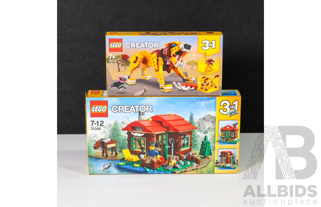 Lego Creator Dwelling and Sabre Tooth 31084 & 31112 , Brand New in Box (2)