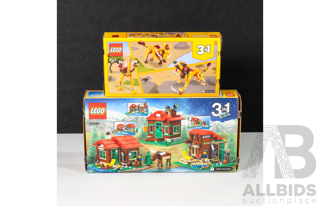 Lego Creator Dwelling and Sabre Tooth 31084 & 31112 , Brand New in Box (2)
