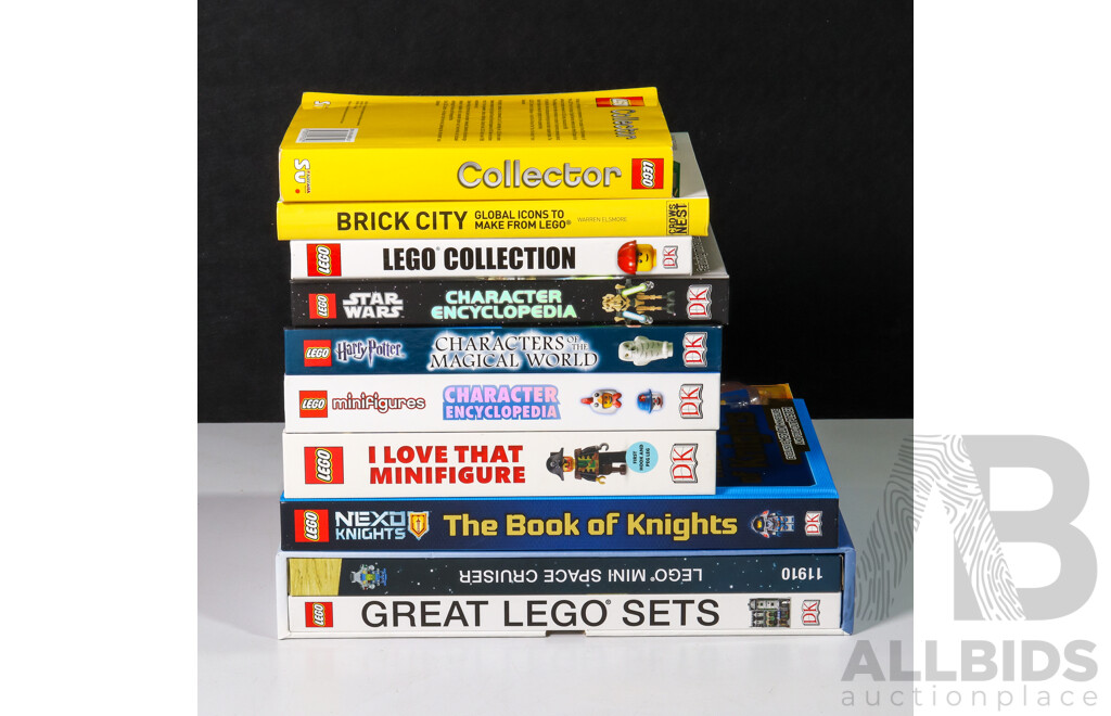 Box of Various Reference Books Relating to Lego Inc Great Lego Sets and More