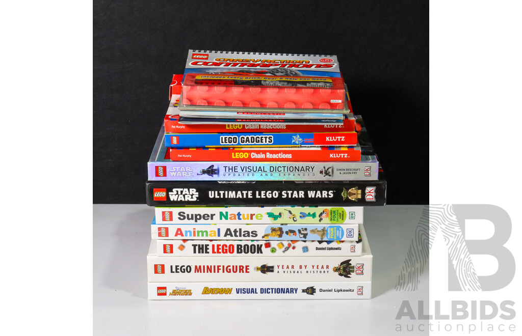 Box of Various Reference Books Relating to Lego Inc Ultimate Lego Star Wars and More