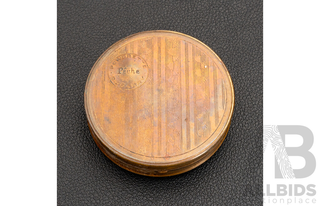 Vintage 1920s - 1930s Art Deco Round Powder Compact