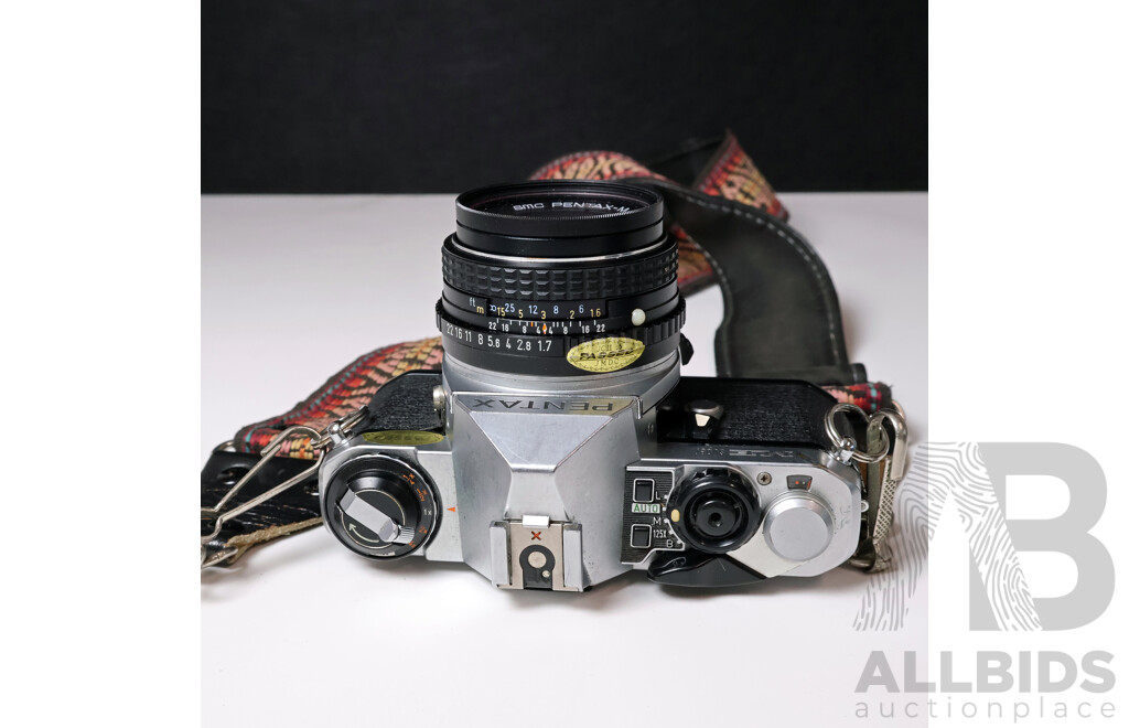Pentax ME Super 35mm SLR Camera Kit with SMC Pentax-M Lenses, Flashes & Carry Bag