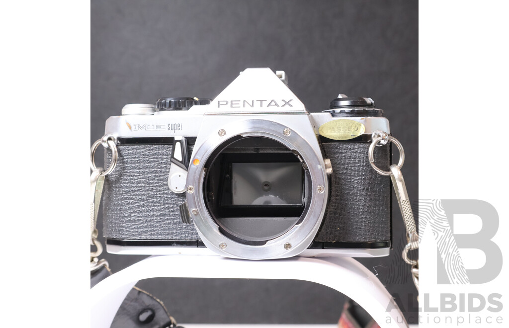 Pentax ME Super 35mm SLR Camera Kit with SMC Pentax-M Lenses, Flashes & Carry Bag