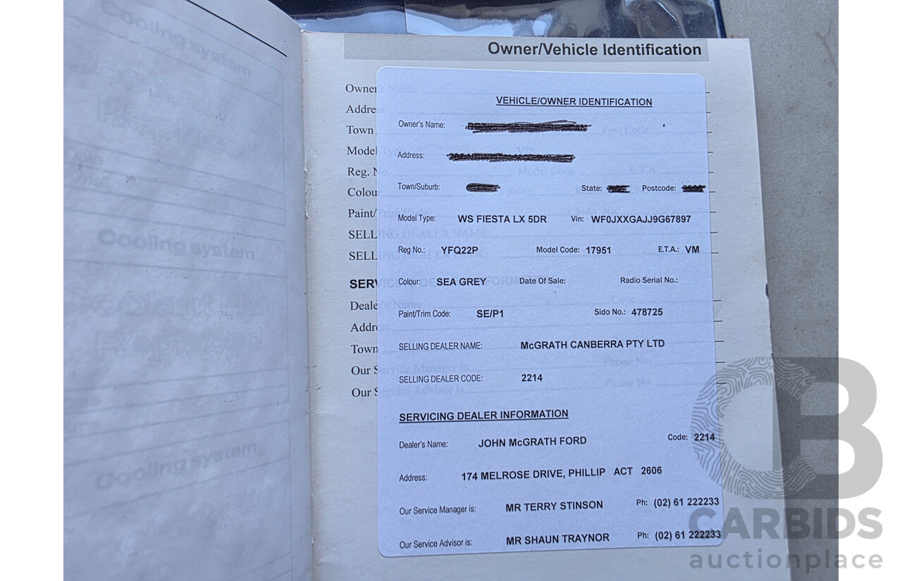 10/2009 Ford Fiesta LX WS 5d Hatchback Grey 1.6L