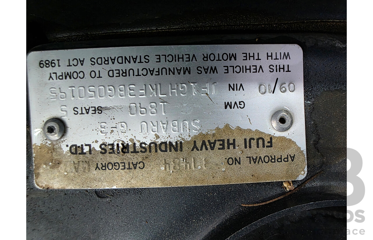 9/2010 Subaru Impreza R (AWD) MY11 5d Hatchback Black 2.0L