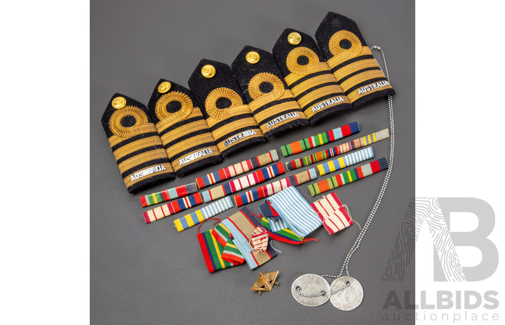 Collection of Vintage Naval Officers Dress Uniform Items.