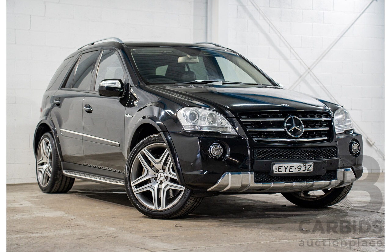 11/2008 Mercedes-Benz ML 63 AMG (4x4) W164 MY09 4d Wagon Obsidian Black Metalllic V8 6.2L