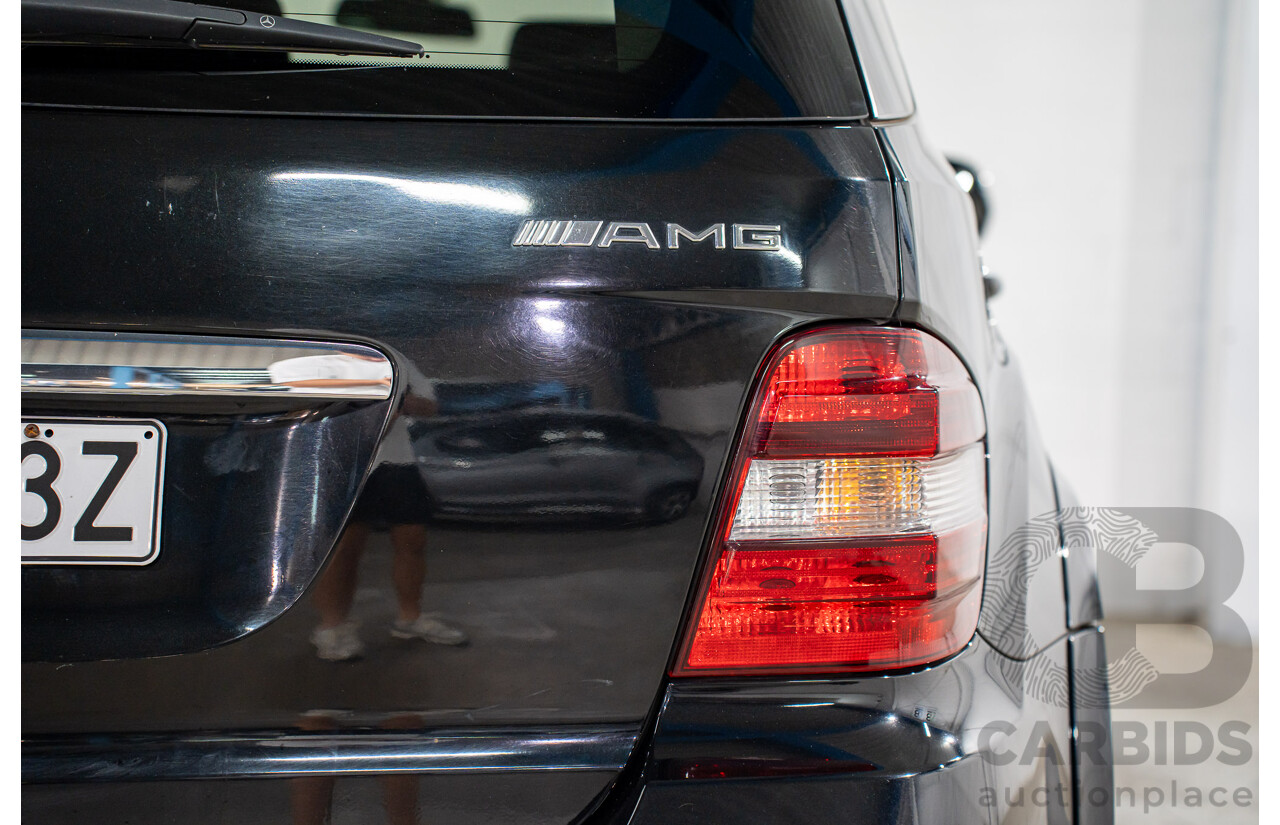 11/2008 Mercedes-Benz ML 63 AMG (4x4) W164 MY09 4d Wagon Obsidian Black Metalllic V8 6.2L