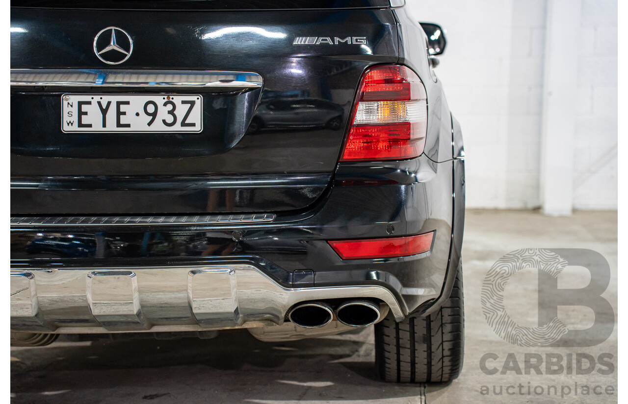 11/2008 Mercedes-Benz ML 63 AMG (4x4) W164 MY09 4d Wagon Obsidian Black Metalllic V8 6.2L