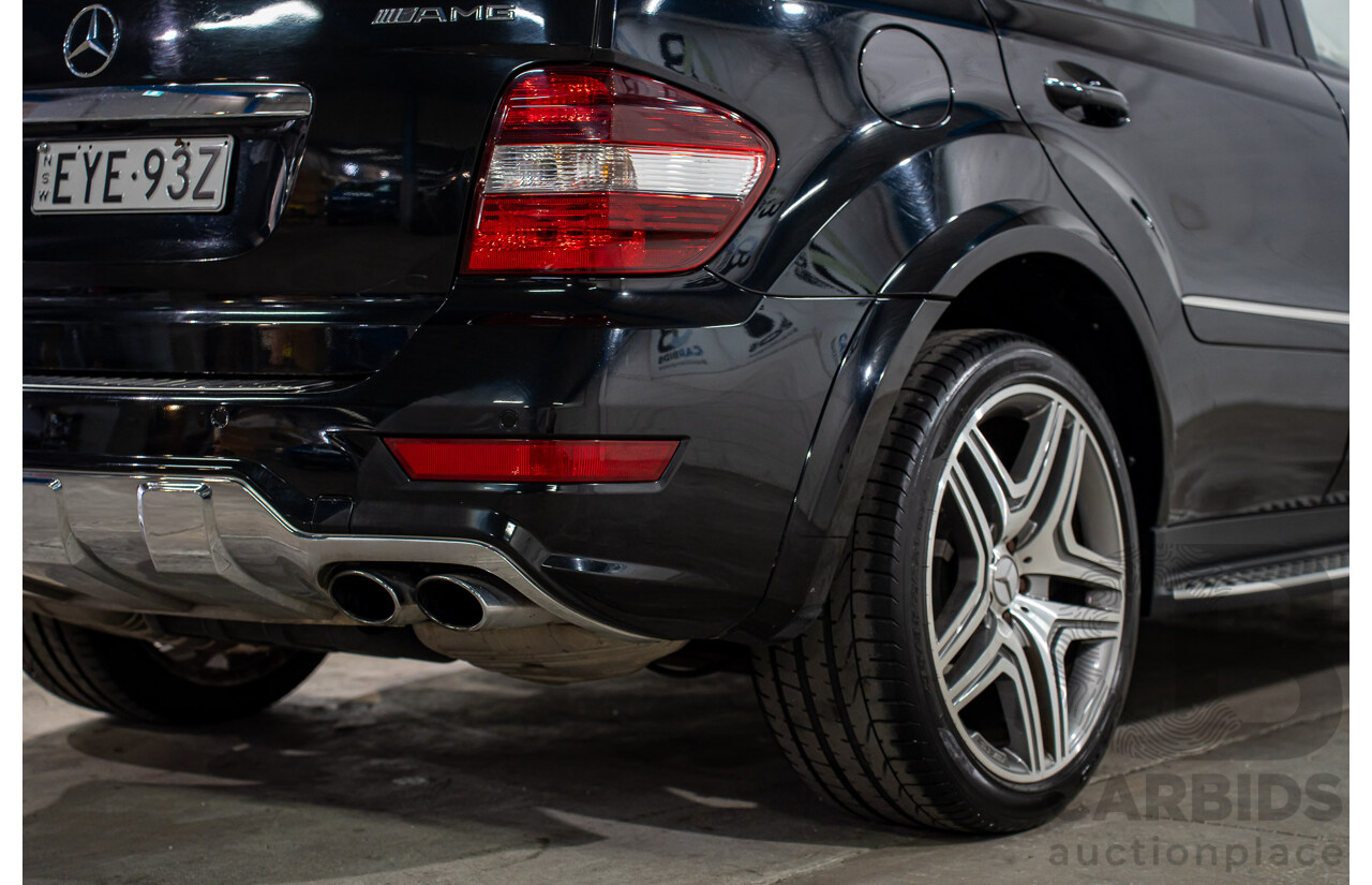 11/2008 Mercedes-Benz ML 63 AMG (4x4) W164 MY09 4d Wagon Obsidian Black Metalllic V8 6.2L