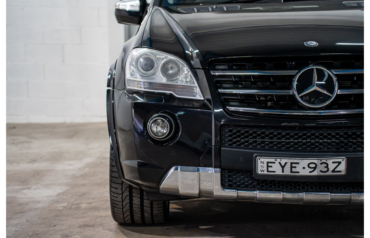 11/2008 Mercedes-Benz ML 63 AMG (4x4) W164 MY09 4d Wagon Obsidian Black Metalllic V8 6.2L