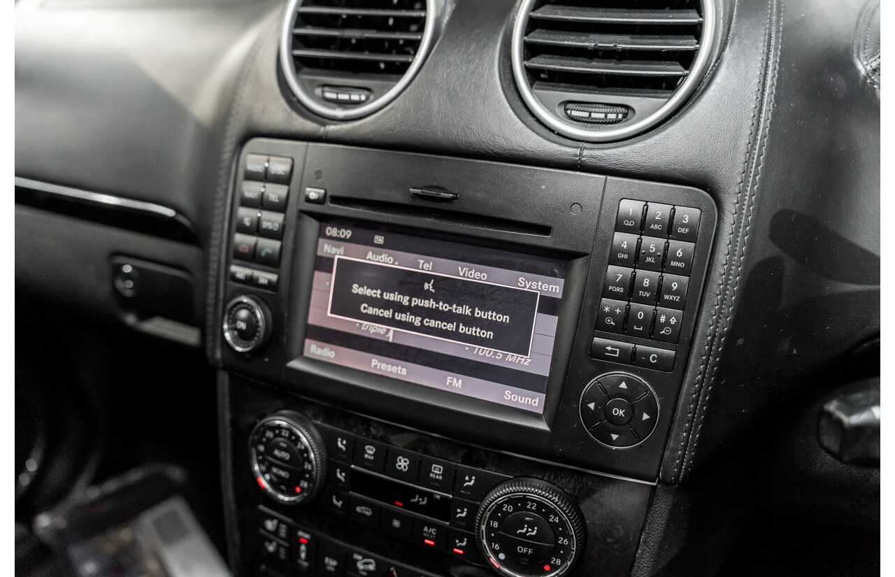 11/2008 Mercedes-Benz ML 63 AMG (4x4) W164 MY09 4d Wagon Obsidian Black Metalllic V8 6.2L