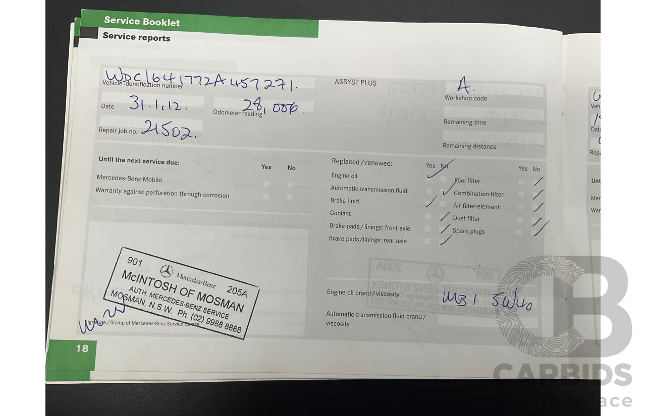 11/2008 Mercedes-Benz ML 63 AMG (4x4) W164 MY09 4d Wagon Obsidian Black Metalllic V8 6.2L