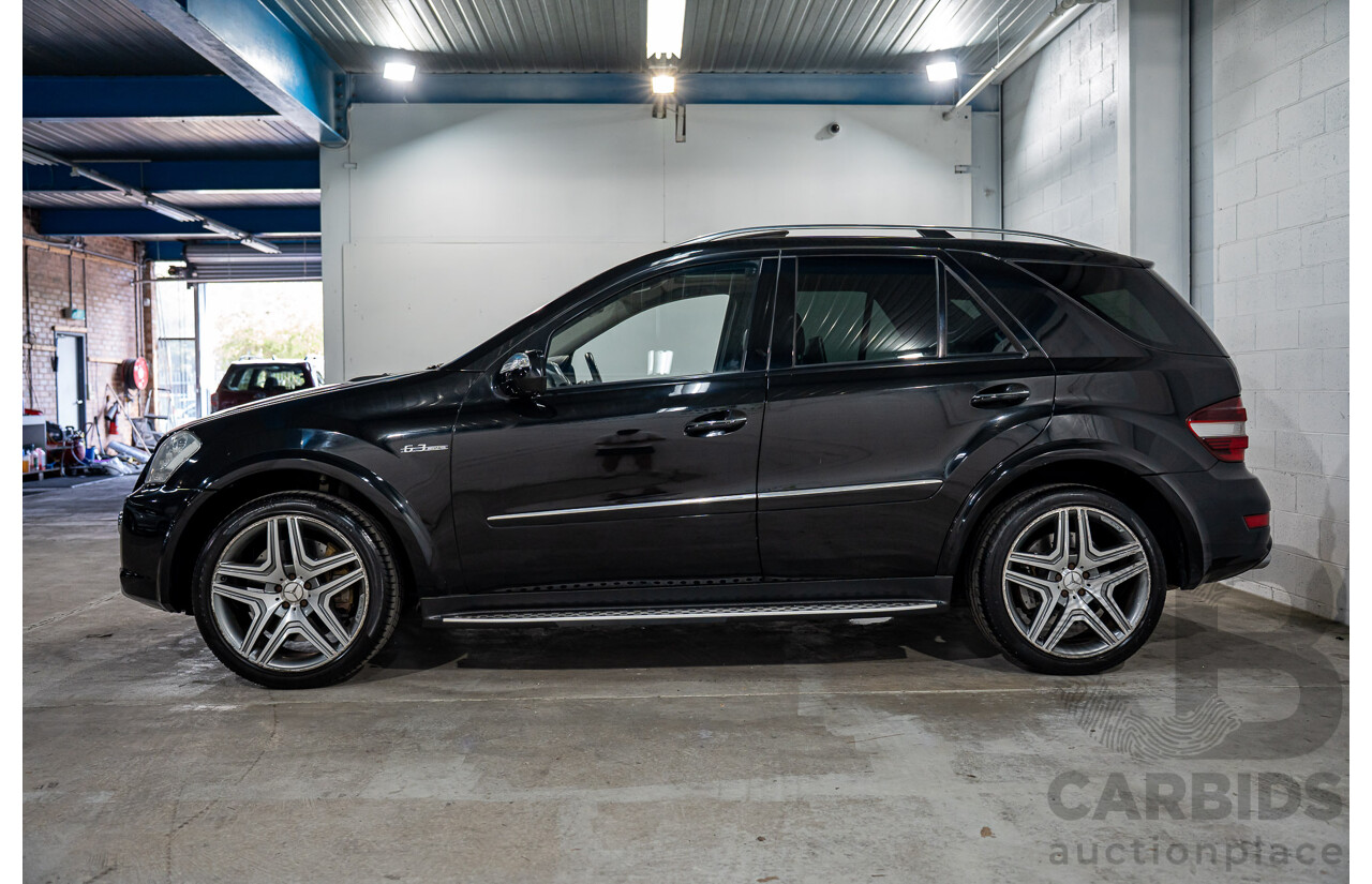 11/2008 Mercedes-Benz ML 63 AMG (4x4) W164 MY09 4d Wagon Obsidian Black Metalllic V8 6.2L