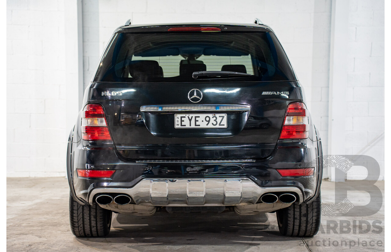 11/2008 Mercedes-Benz ML 63 AMG (4x4) W164 MY09 4d Wagon Obsidian Black Metalllic V8 6.2L
