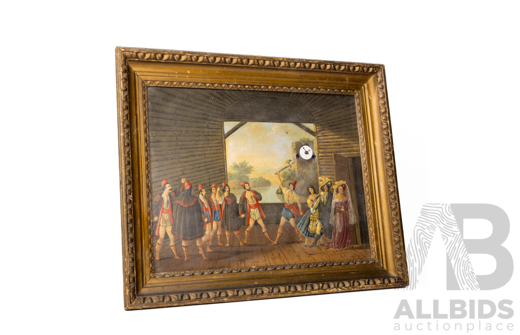Viennese 19th Century Picture Frame Clock, Circa 1830-1850