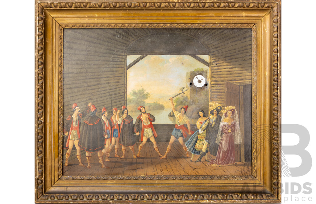 Viennese 19th Century Picture Frame Clock, Circa 1830-1850
