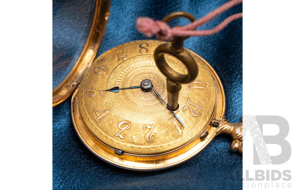 Vintage 18ct Yellow Gold Pocket Watch - 64.32gms