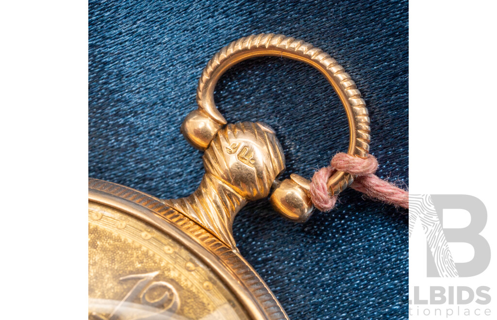 Vintage 18ct Yellow Gold Pocket Watch - 64.32gms