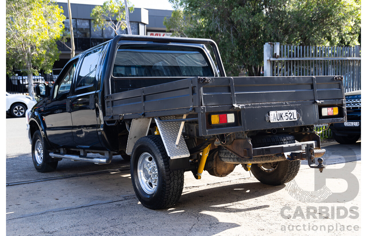 7/2005 Ford F250 XLT (4x4) RN Crew Cab P/Up Ebony Black Turbo Diesel Powerstroke V8 7.3L