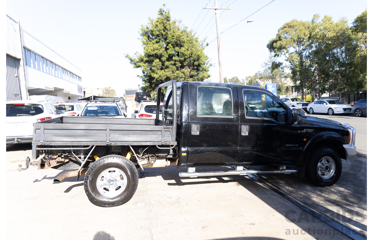 7/2005 Ford F250 XLT (4x4) RN Crew Cab P/Up Ebony Black Turbo Diesel Powerstroke V8 7.3L