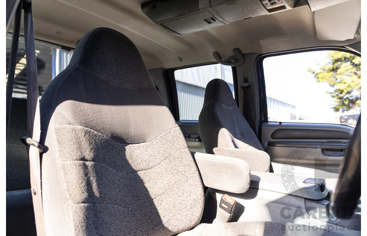 7/2005 Ford F250 XLT (4x4) RN Crew Cab P/Up Ebony Black Turbo Diesel Powerstroke V8 7.3L