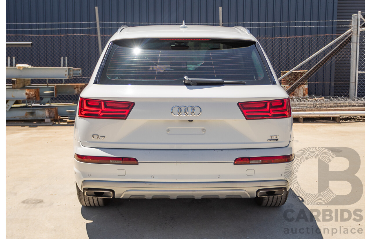 10/2015 Audi Q7 3.0 TDI Quattro (AWD) 4M 4D Wagon Pure White Turbo Diesel V6 (200kw) 3.0L - 7 seater